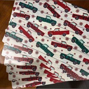 🔴Festive Truck Pattern Placemats